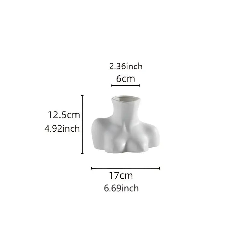 Creative Ceramic Human Flower Bottle Ornament (1pc)