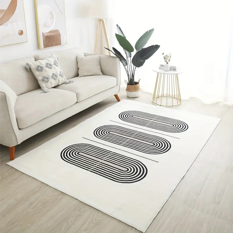 Imitation Cashmere Modern Rectangle Floor Mat (1pc)