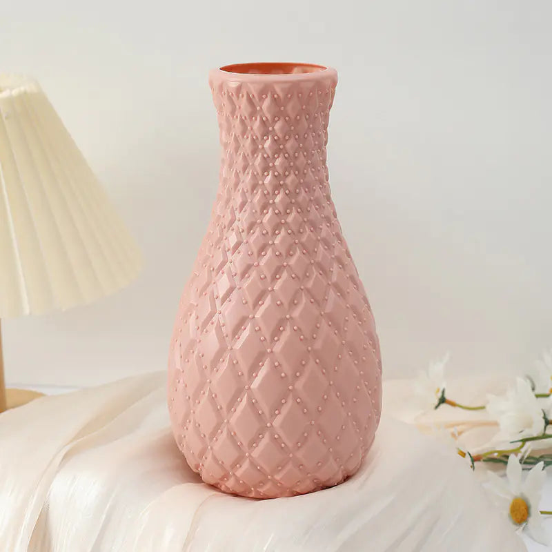 Nordic Style Durable Plastic Flower Vase for Home Decor