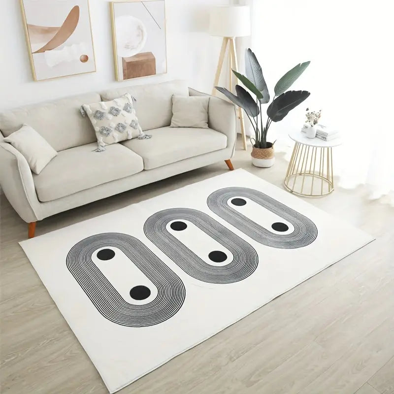 Imitation Cashmere Modern Rectangle Floor Mat (1pc)