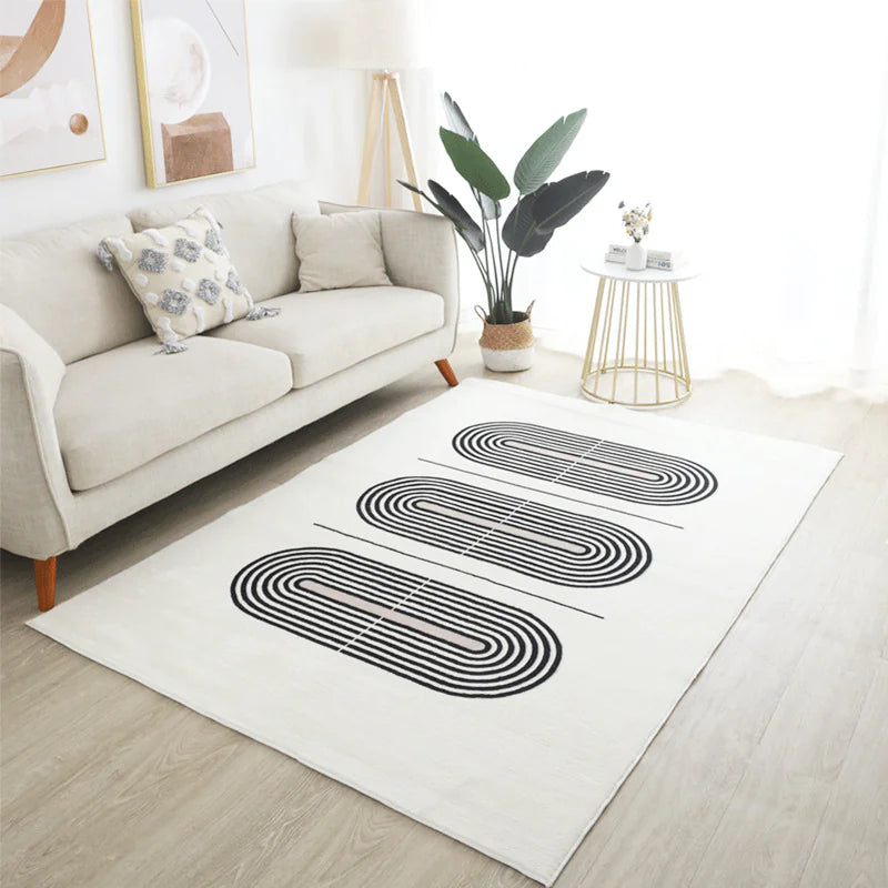 Imitation Cashmere Modern Rectangle Floor Mat (1pc)
