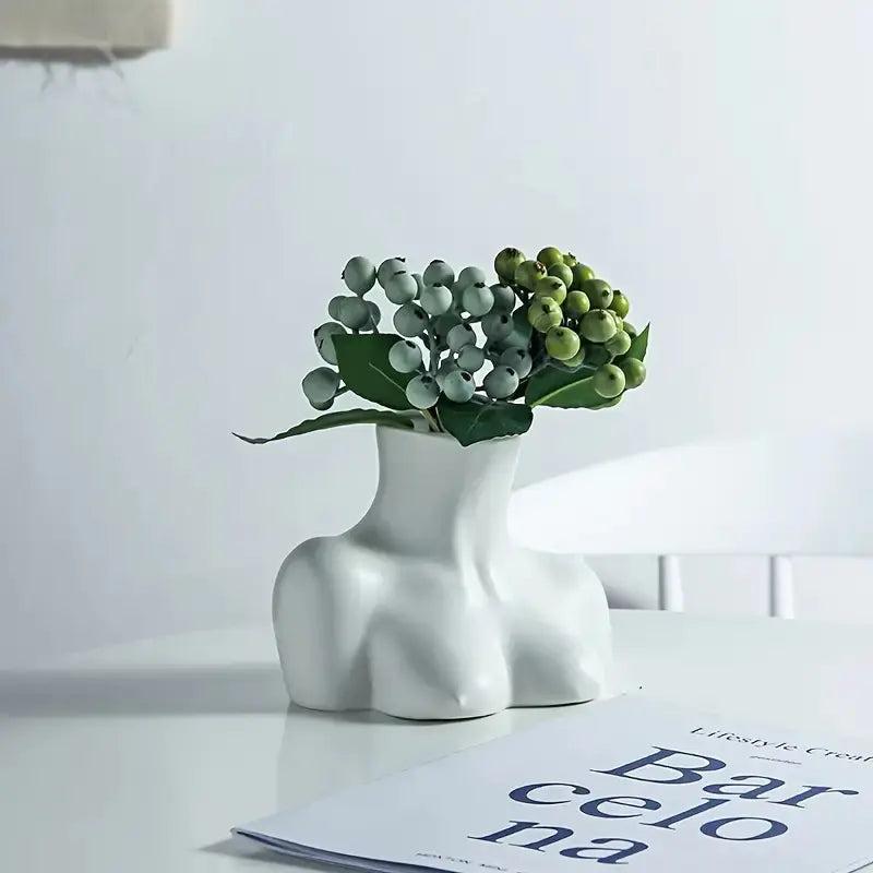 Creative Ceramic Human Flower Bottle Ornament (1pc)