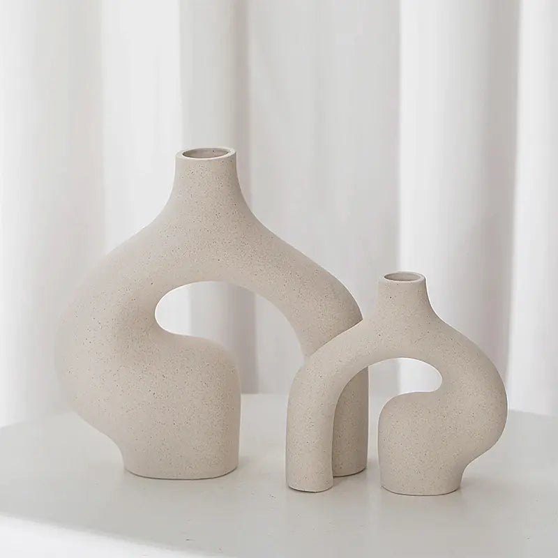 Nordic Ceramic Vase - Creative Home Decor for Dried Flowers
