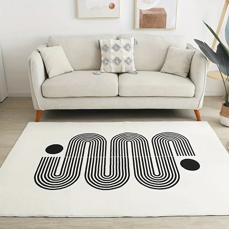 Imitation Cashmere Modern Rectangle Floor Mat (1pc)
