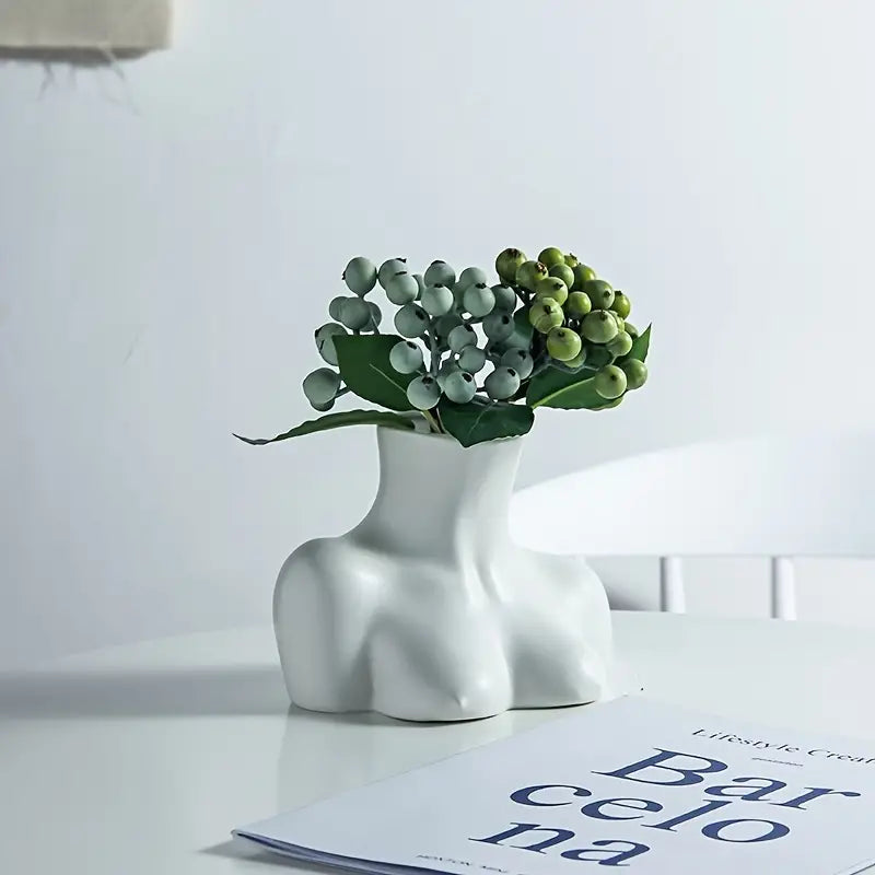 Creative Ceramic Human Flower Bottle Ornament (1pc)