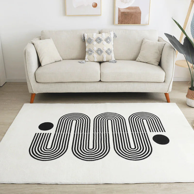 Imitation Cashmere Modern Rectangle Floor Mat (1pc)
