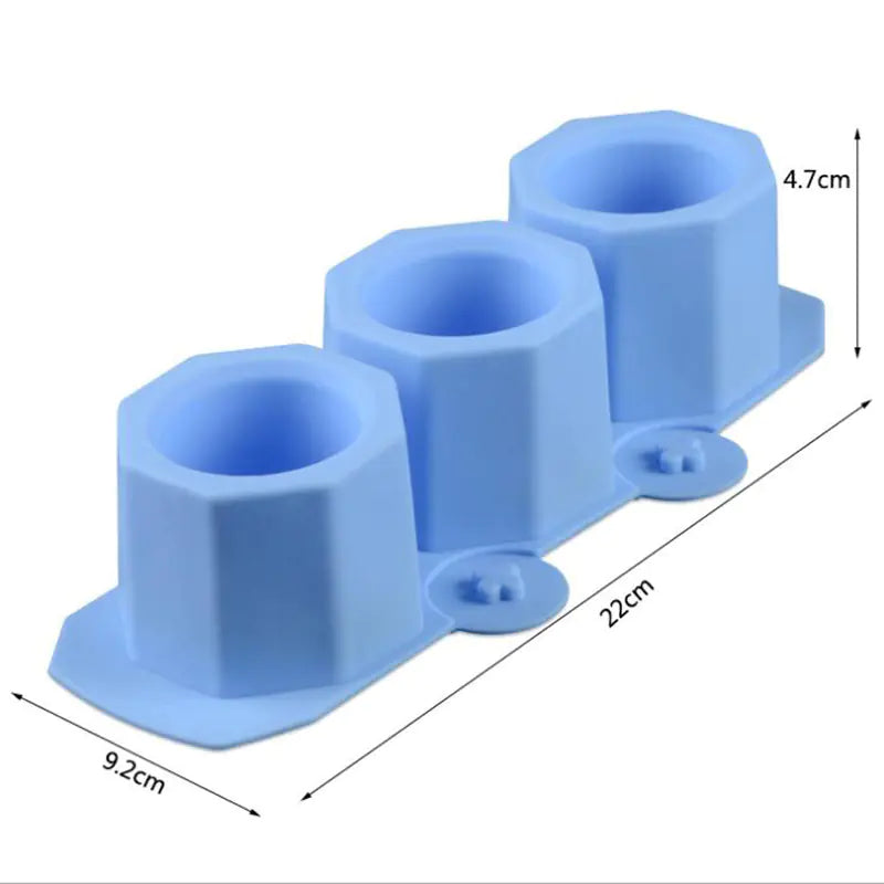 Octagonal Silicone Concrete Planter Mold and Ice Tray