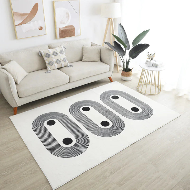 Imitation Cashmere Modern Rectangle Floor Mat (1pc)