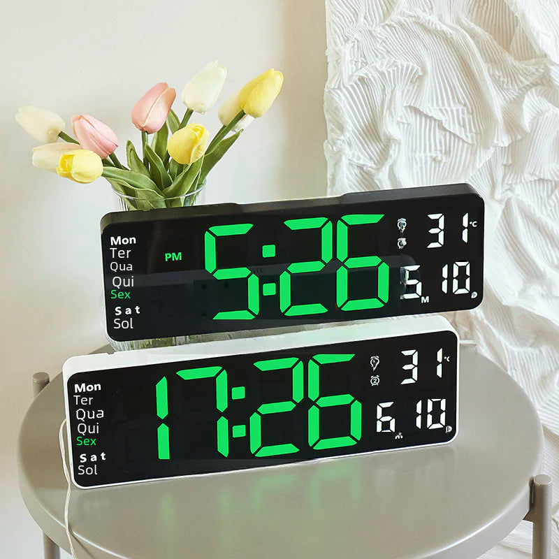 13-Inch Simple Dual-Use Wall Clock with Big Display