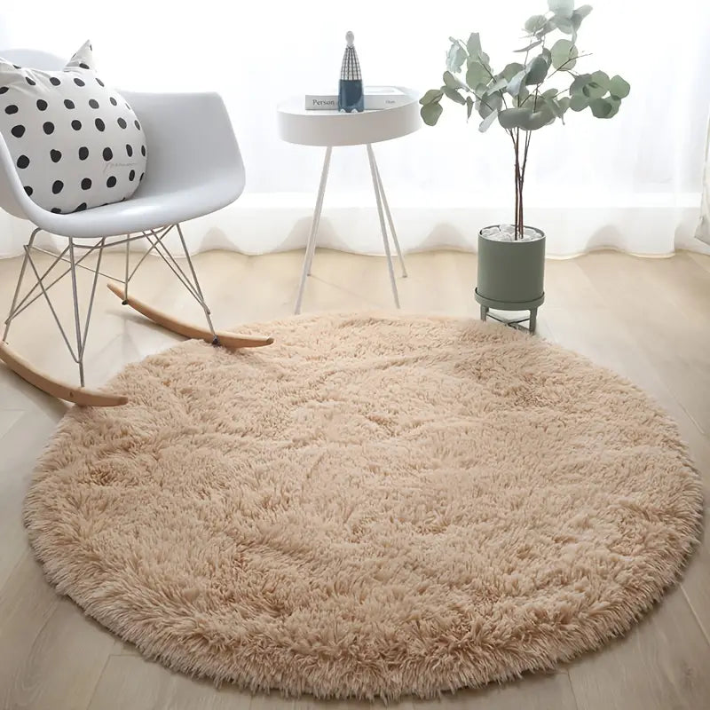 Simple Round Thickened Carpet for Home Living Room